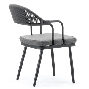 Silla Vintage para exteriores, sillas de café, comedor, diseño de ratán, pila para balcón interior, serie apilable al aire libre, conjunto amarillo francés - Product Image 3