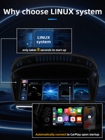 Stock UE - Autoradio multimédia avec écran pour système Linux 8.8, compatible BMW E60 E61 E62 E63 E90 2005-2010