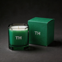 Pot à bougie carré en verre givré blanc de luxe personnalisé de 10 oz, 14 oz, 16 oz, porte-bougie pour la vente en gros, marque privée et ensemble de couvercles