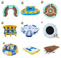 Plataforma Flotante Inflable de PVC, Hamaca Acuática, Isla, Tamaño Personalizable, Uso Comercial, Logotipo Personalizado, Deportes Acuáticos