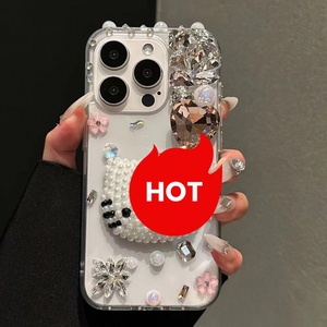 Pour iPhone 17 Pro Max <span class=keywords><strong>coque</strong></span> de téléphone luxueux mode cristal <span class=keywords><strong>rose</strong></span> <span class=keywords><strong>coeur</strong></span> housse de protection Compatible pour iPhone 16 15 14 <span class=keywords><strong>coque</strong></span> de téléphone - Product Image 5