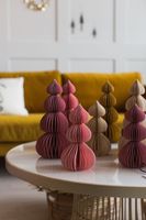 Ornements de Noël en papier, ornements en nid d'abeille pour arbre de Noël, décoration de fenêtre pour Noël, ornements en papier de Noël
