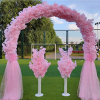 Dekorasi Gapura Pernikahan Bunga Sakura Buatan 2.5m, Ramah Lingkungan, Bahan Vinyl, DIY, Latar Belakang Pesta dengan Bunga Penghias Jalan