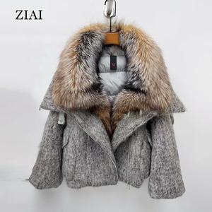 <span class=keywords><strong>Cappotto</strong></span> <span class=keywords><strong>Corto</strong></span> Elegante di Lusso all'Ingrosso, Giacca Invernale in Cashmere e <span class=keywords><strong>Pelliccia</strong></span> per Donna - Product Image 4