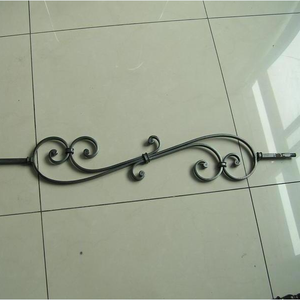 Forged Iron <strong>Newel</strong> <strong>Post</strong> Components Stair Railings Fence Gate - Product Image 1