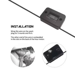 मोटरसाइकिल के लिए डिजिटल घंटे मीटर एलसीडी डिस्प्ले इंजन गेज घंटे मीटर मोटरसाइकिल के लिए समय मीटर - Product Image 2