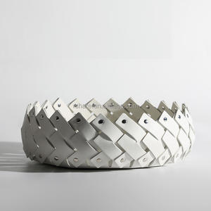 Keranjang penyimpanan sepatu handuk majalah kulit anyam mewah buatan tangan dengan logo kustom untuk dekorasi rumah - Product Image 2