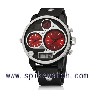 Orologio da polso digitale analogico con quadrante nero sportivo classico nero da uomo - Product Image 2