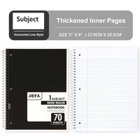 Cahiers à spirales personnalisés pour l'école et l'université, 1 matière, couleurs assorties, A4 B5
