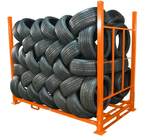 <span class=keywords><strong>Cage</strong></span> de stockage, grande capacité, empilable, en acier, bacs de stockage, boîte, palette d'entrepôt, étagère de rangement en métal pliable - Product Image 4