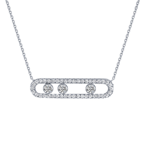 Collier Diamant 1 Carat QUEENSUN IGI pour Bijoux de Laboratoire GIA, Chaîne Clavicule en Or Blanc 14K/18K, Ensemble Collier Meixikaa 1 Carat - Product Image 6