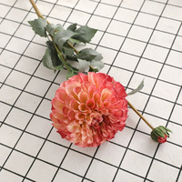FL-735 Vente en gros de fleurs artificielles modernes en soie Dahlia, Saint-Valentin, automne, faites à la main, décoration de table pour la maison, mariage, hôtel