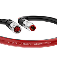 Connecteur de câble mâle-femelle M8 P Code 4 broches de haute qualité, étanche IP68, 60V, -25 +85, en laiton doré, pour applications industrielles et automobiles