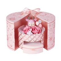 Vente en gros Boîte à bijoux faite main rose clair fleurs conservées roses pour toujours Cadeaux pour femmes