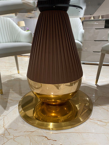 Stile minimalista, mobili moderni <span class=keywords><strong>e</strong></span> lussuosi per ville di lusso. Tavoli da pranzo rotondi in marmo per la casa personalizzati. - Product Image 4