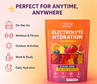 Gummies Énergétiques Hydratantes Sans Sucre pour Adultes OEM, Électrolytes pour le Sport, Booster d'Énergie avec Calcium, Magnésium, Vitamine C, Sans Gluten