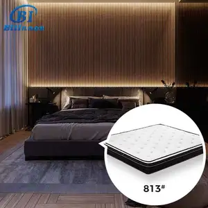 Bitinv 200*180*25cm Ressort ensaché indépendant Lit confortable de luxe Matelas à ressorts ensachés indépendant