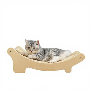 Tiragraffi per Gatti a Forma di Arco Resistente all'Usura Senza Schegge con Sfera in Legno Nido per Gatti Dispositivo Integrato per Affilare le Unghie Anti-Gatto - Product Image 1