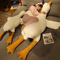 Grande Peluche Oie Blanche Rembourrée en Coton PP, Coussin de Cou et Poupée à Lancer pour Mariage, Unisexe, à partir de 14 ans
