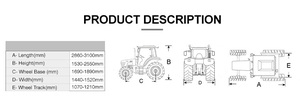 Prix des tracteurs agricoles 50hp 60hp 4x4, mini-tracteurs agricoles à 4 roues - Product Image 6