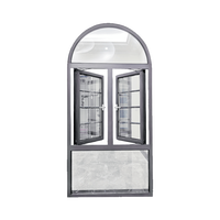 Fenêtres à battants en aluminium WANJIA, designs modernes, double panneau, pour la maison