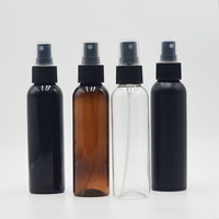 Flacons de pulvérisation cosmétique en plastique PET de 4oz avec couvercle d'atomiseur noir à brume fine Récipient cosmétique rechargeable