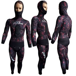 OMZYJ Nuova Versione Coreana CR, Muta Subacquea da 5mm in Neoprene con Stampa Digitale per Donna, Ideale per Pesca Subacquea - Product Image 6