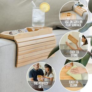 Plateau d'<span class=keywords><strong>accoudoir</strong></span> en bambou <span class=keywords><strong>pour</strong></span> canapé table pliable avec porte-gobelet <span class=keywords><strong>organisateur</strong></span> <span class=keywords><strong>de</strong></span> rangement <span class=keywords><strong>pour</strong></span> boissons téléphone collations <span class=keywords><strong>pour</strong></span> canapé <span class=keywords><strong>fauteuil</strong></span> - Product Image 5