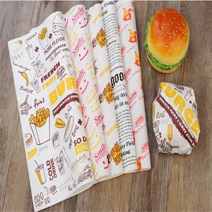 กระดาษห่ออาหารบรรจุภัณฑ์กระดาษแซนด์วิชกระดาษโลโก้ออกแบบได้ตามต้องการ