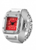 Montre à doigt punk, mini bracelet élastique pour hommes, femmes, étudiants, montre à doigt en alliage, bijoux, horloge rétro, montre à quartz romaine, bague