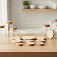 Vente en gros usine : Pot à bougie en cire avec couvercle en bambou, 100 ml, étanche, écologique, avec joint d'étanchéité en silicone de qualité alimentaire