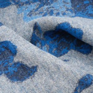 Beste Prijs Damesjas Kledingstuk Bloemontwerp Jacquard Stijl Merinowol 76.4% 14% 7.6% N 2% <span class=keywords><strong>P</strong></span> Blend Geweven Technics Garen Geverfd - Product Image 2