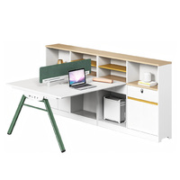 Poste de travail de bureau individuel avec cloison de séparation, bureau informatique moderne, ensemble de mobilier de direction de luxe, vente en gros