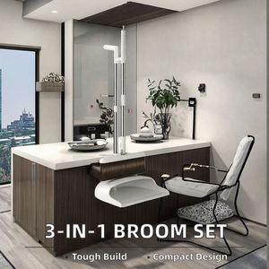 ชุดไม้กวาดแบบพกพา 3-in-1 รุ่น Maxfree ด้ามยาว หมุนได้ พับเก็บได้ พร้อมแปรงยาว PP สำหรับทำความสะอาดพื้นบ้านและสำนักงาน - Product Image 2