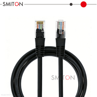 Cable de Conexión de Cobre de Fácil Montaje, 25 cm, 0.25 m, Cable Firewire RJ45 de Color Negro UTP, Varios Tipos, Incluyendo Cat5e Cat5 5m