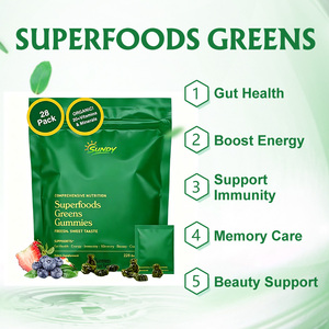 OEM Adult Sugar Free Super Greens <strong>Gummies</strong> Superfood <strong>Gummy</strong> <strong>Bears</strong> with Spirulina Chlorella Fiber Prebiotics Adaptogen Supplement - Product Image 2