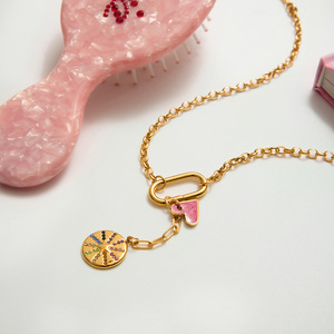 Collier en acier inoxydable doré avec pendentif étoile et cœur pour cadeau - Product Image 4