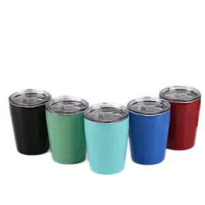 Tasses à café en acier inoxydable 304, 9oz, avec Logo personnalisé