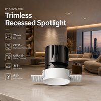 Spot LED encastré sans cadre de qualité supérieure pour plafond, idéal pour villas, appartements et hôtels – Design intérieur LP-AJ8292-RTB-24