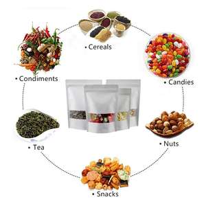 Sacs en papier kraft blancs à fond plat pour snacks, biscuits, pain, bonbons, nuggets, fabrication directe <span class=keywords><strong>d</strong></span>'usine, impression rapide - Product Image 6