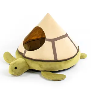 LEYOU PET nuevo diseño tortuga de mar forma cómoda de algodón de perro pequeño gato cama