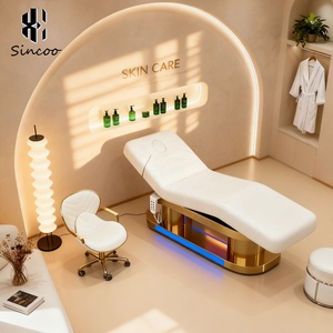 Silla de spa estética de cuero sintético de 4 motores de gama alta con precio de fábrica al por mayor, diseño moderno, reclinable, dormitorio de belleza eléctrico - Product Image 4