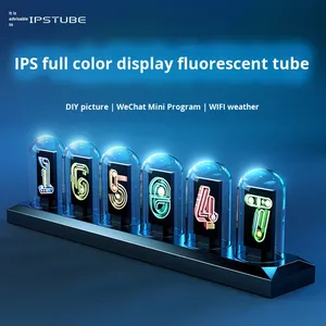 Ipstube vetro Nixie tubo digitale quarzo WiFi retroilluminato moderno orologio Desktop ornamento bebè; Cancello Cyberpunk - Product Image 3