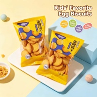 Biscuits ronds au goût de jaune d'œuf salé, saveur sucrée, emballage individuel, collation de loisirs pour la vente en gros aux supermarchés