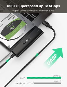 Câble adaptateur UGREEN SATA vers USB C pour disque dur <span class=keywords><strong>SSD</strong></span> et HDD 2,5 pouces, connecteur 5 Gbps, prise en charge SATA III UASP <span class=keywords><strong>Thunderbolt</strong></span> <span class=keywords><strong>3</strong></span> - Product Image 3