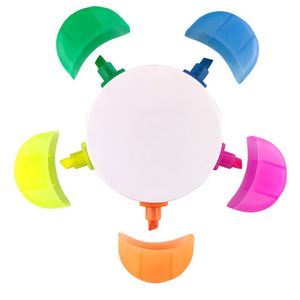 Paquete de 5 Marcadores Fluorescentes de Plástico Portátiles Estilo Anime Personalizados con Logotipo, Multicolor, para Regalo - Product Image 3