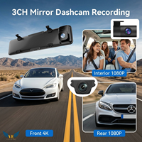 Cámara para Coche VIEVGUARB K1 con Doble Lente, ADAS, Visión Nocturna, Sensor G, Monitor de Estacionamiento, Grabación en Bucle, Control por Aplicación, 4K 1080P, WiFi, GPS