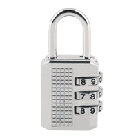 Serrure à combinaison à 3 chiffres pour valise, bagages, cadenas en métal, cadenas pour armoire, casier