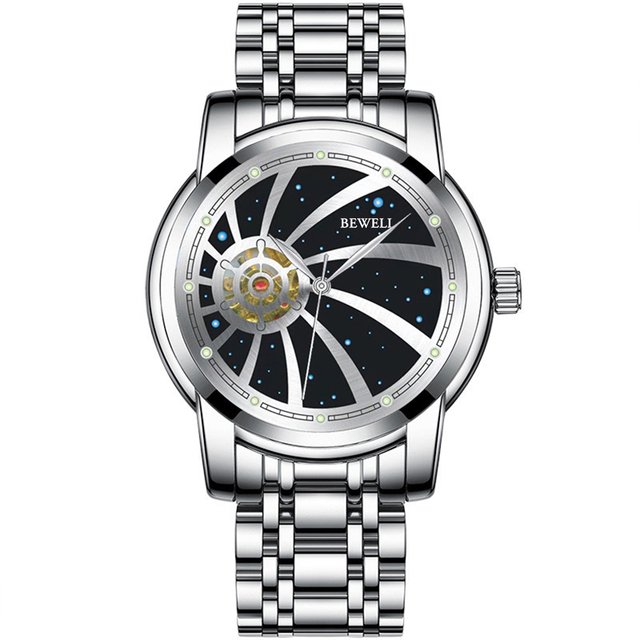 Fashion Design Watch Men Luxury Chinese Brand Mechanical Movement Watch Dial Hollow Design with 3D Skull