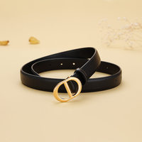 Ceinture Jiahao pour femme en cuir de vachette avec boucle en alliage, ceinture décorative noire, style minimaliste, ceintures de créateur, ceinture de taille pour femme